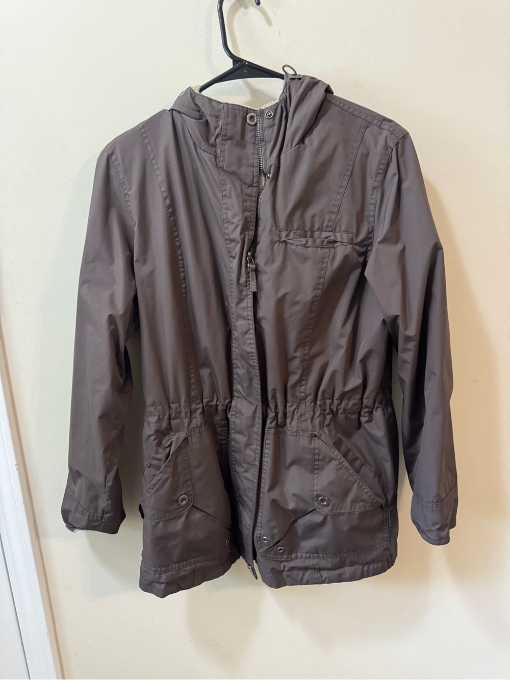 Free Country Hooded Rain Jacket in Gray